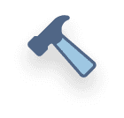 Drawing of a hammer icon